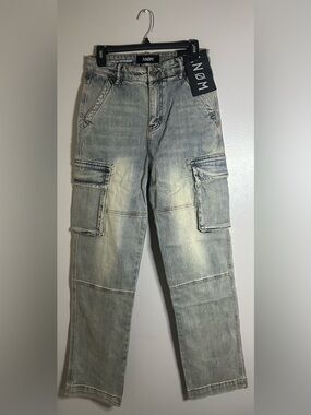 NWT ANOM Harvest Men’s Cargo Skate Jeans Vintage Blue Size 30